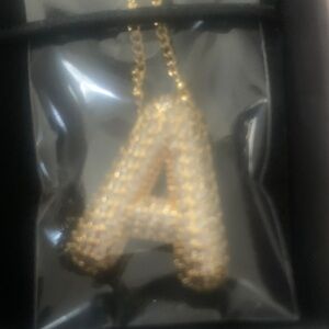 Gold Letter A Pendant Necklace